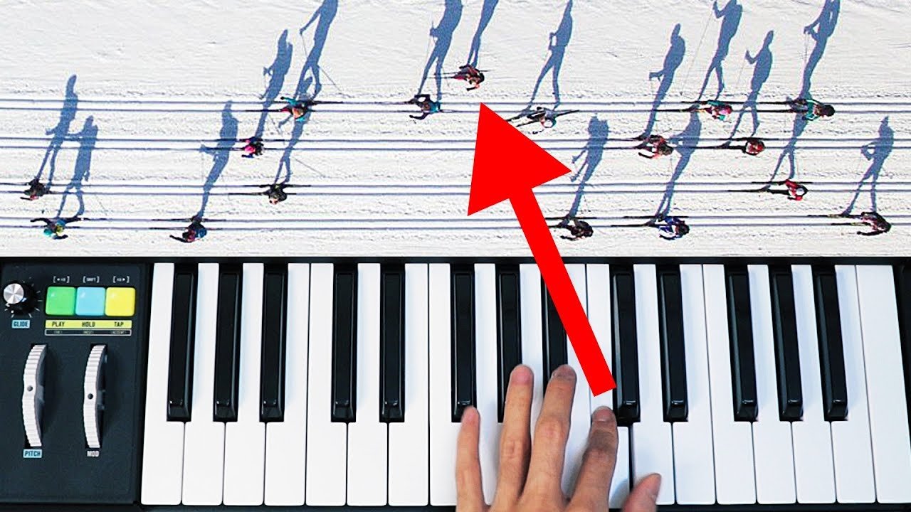 People skiing…or musical notes?
